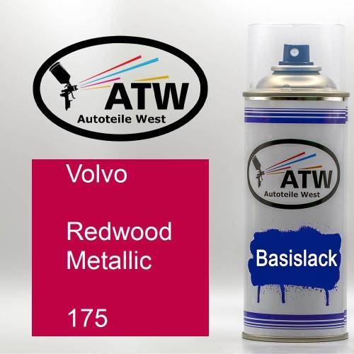 Volvo, Redwood Metallic, 175: 400ml Sprühdose, von ATW Autoteile West.